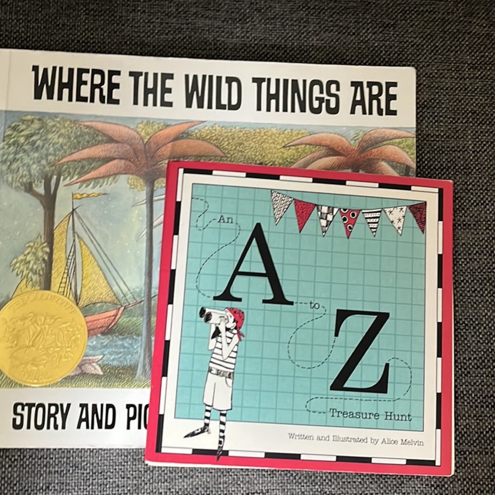 Where the wild things are and A to Z treasure hunt book